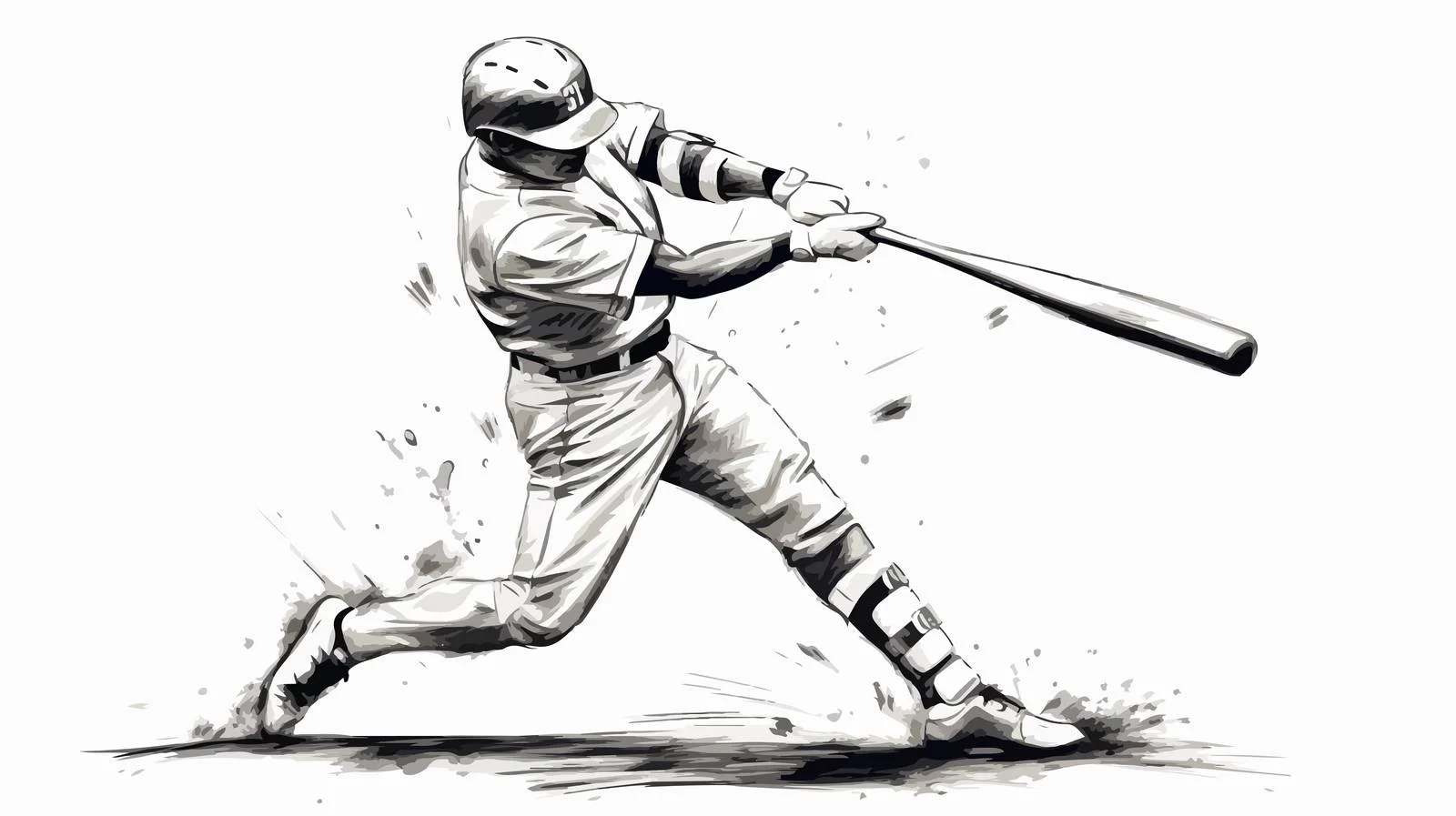 Baseball Player Emblem Sketch Vector Illustration — free download from Dotvec