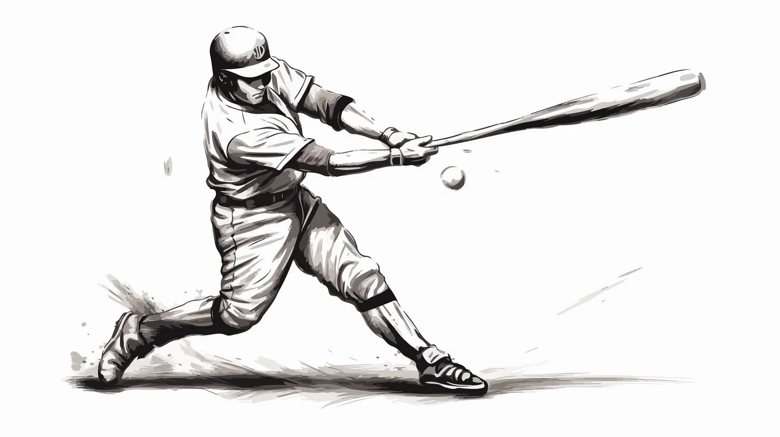 Baseball Emblem Sketch Vector Illustration — free download from Dotvec
