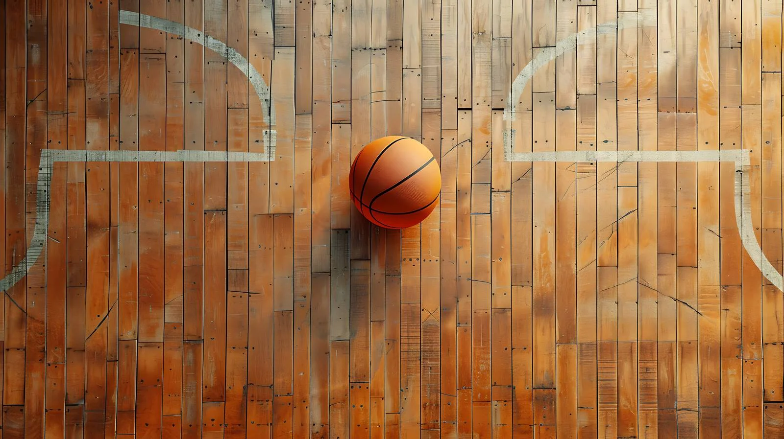Court floor viewed from a basketball — free download from Dotvec