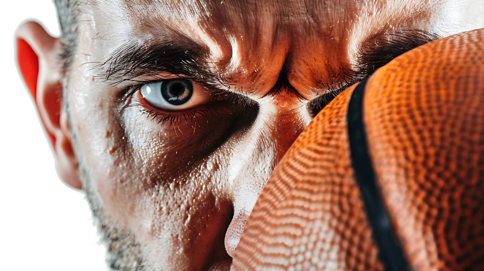 Men's face with basketball design overlay — free download from Dotvec