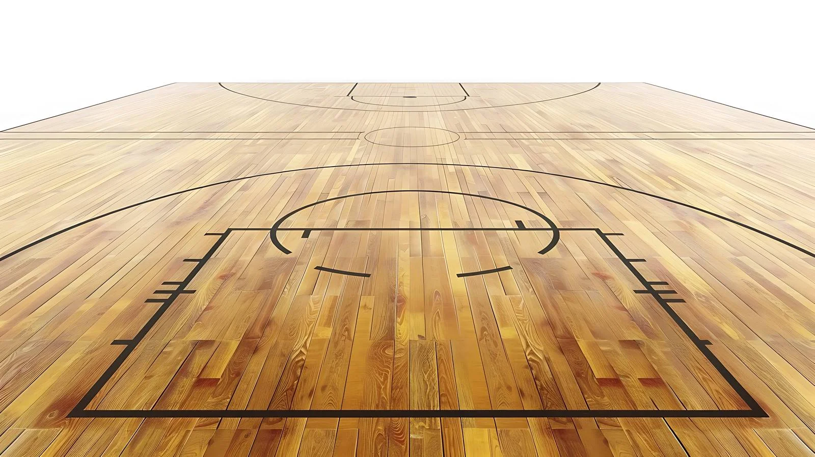 Wooden gym floor with basketball tournament bracket — free download from Dotvec