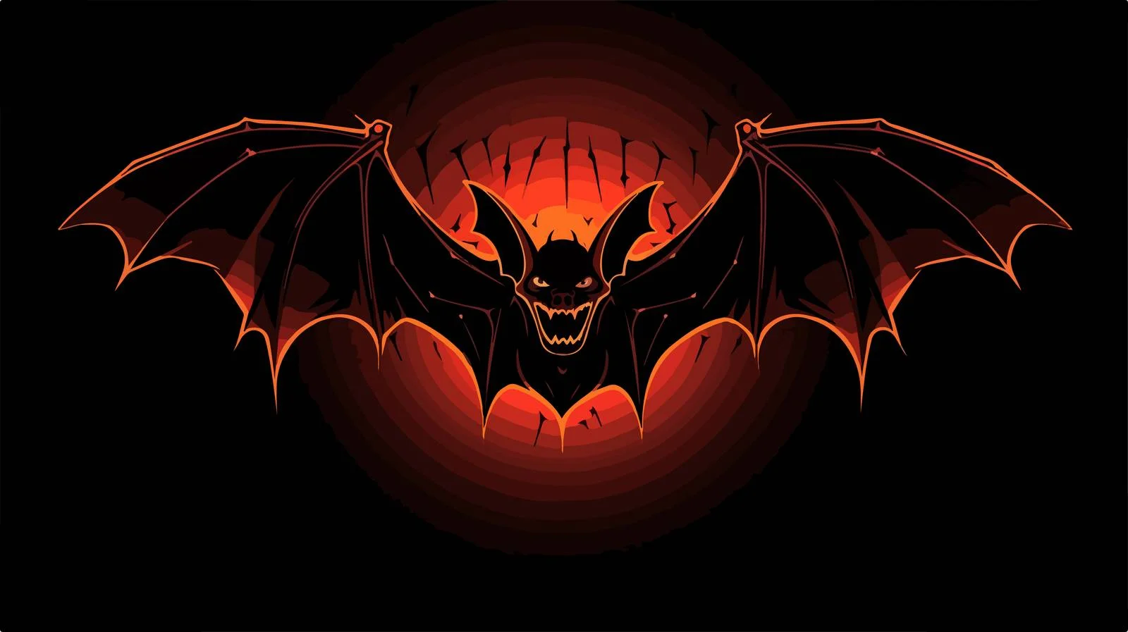 Scary Vampire Bat Silhouette Vector Illustration — free download from Dotvec