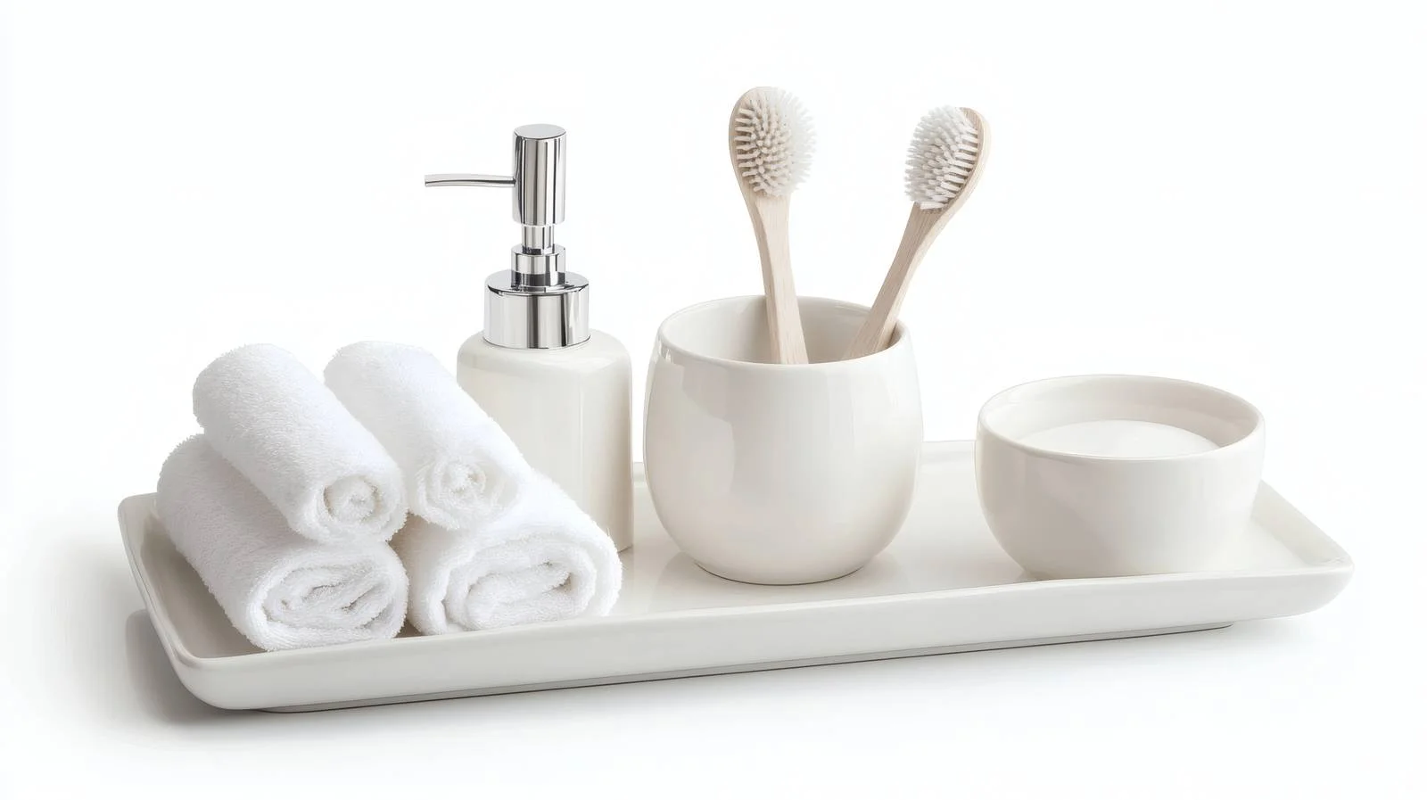 Modern Bath Accessories on White Background — free download from Dotvec