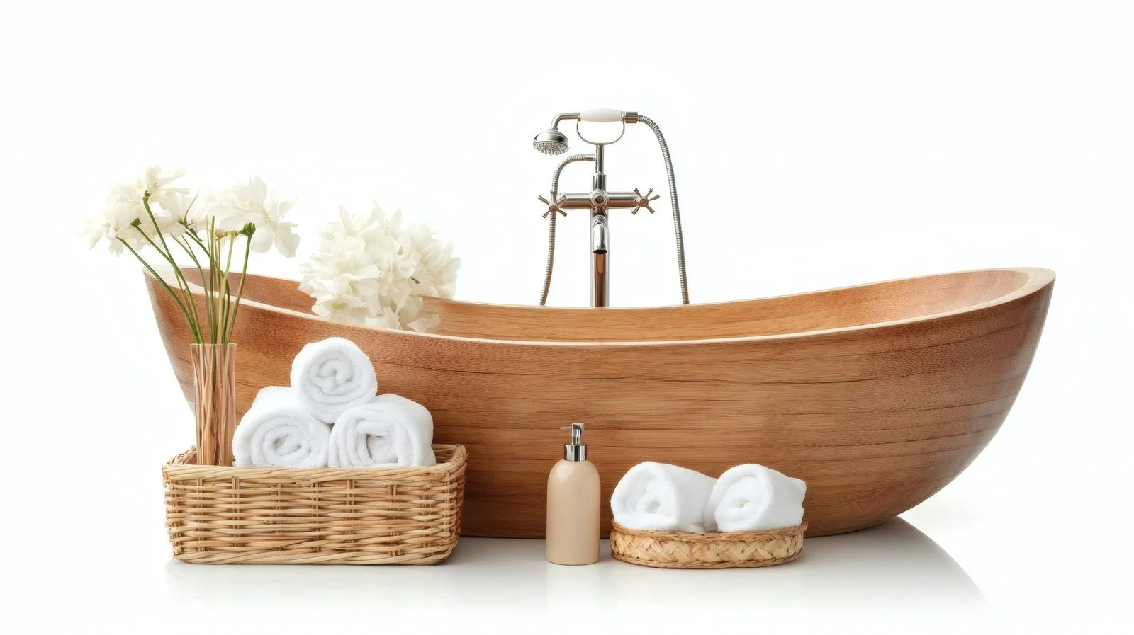 Elegant Bath Accessories on White Background — free download from Dotvec