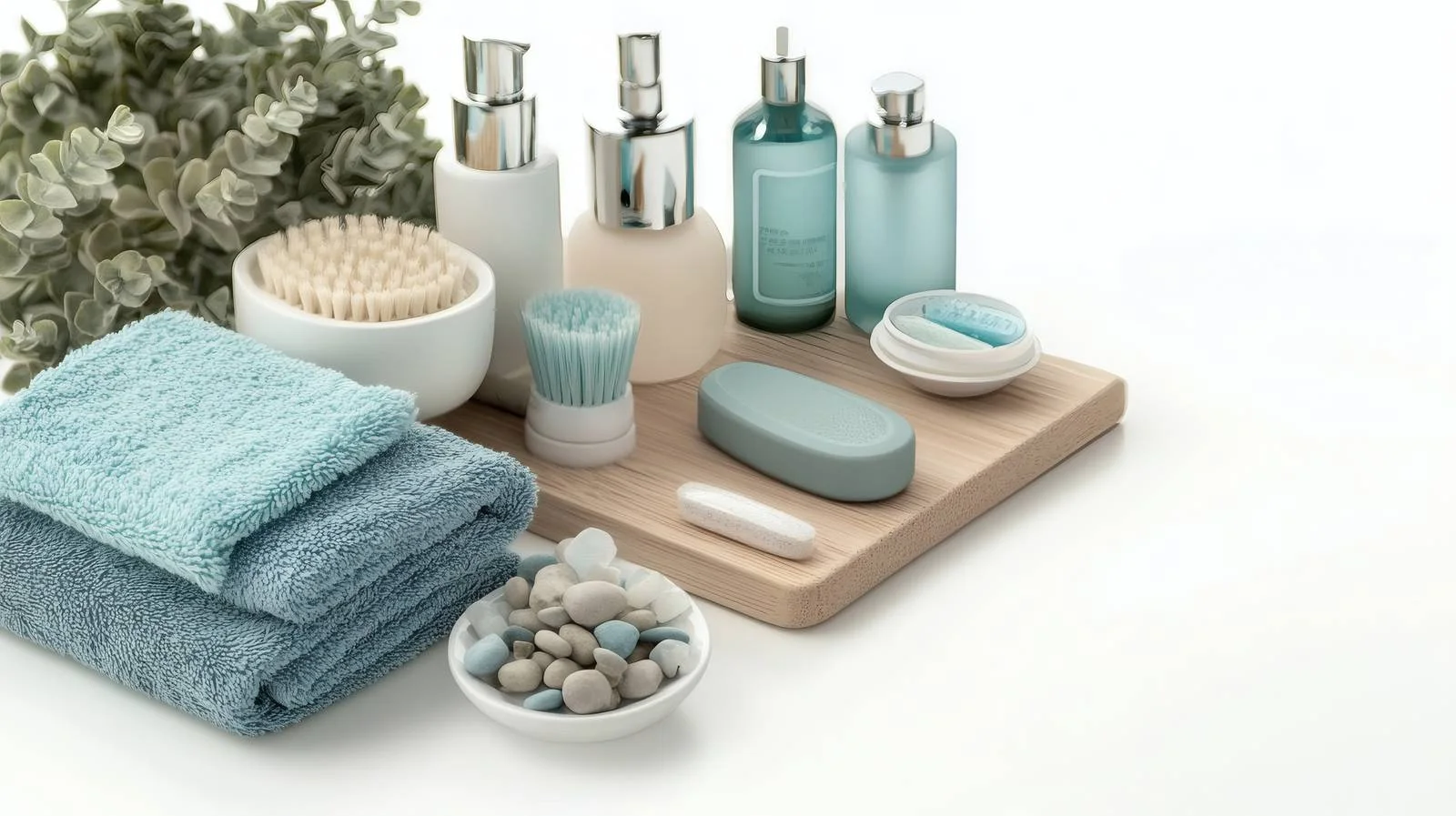 Luxury Bath & Skin Care Essentials on White Background — free download from Dotvec