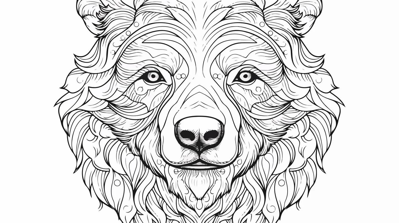 Hand-Drawn Bear Face Doodle Sketch — free download from Dotvec
