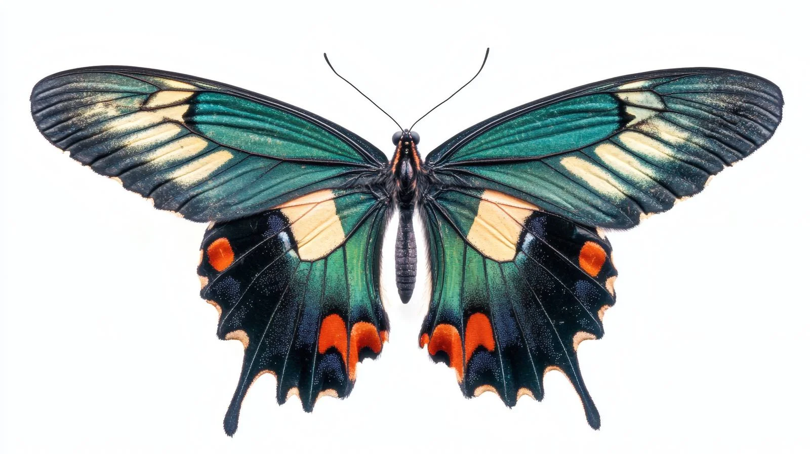 Exquisite Urania Butterfly on White Background — free download from Dotvec