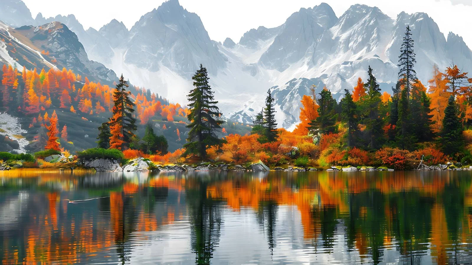 Vibrant Autumn Scene in Tatra Mountains — free download from Dotvec