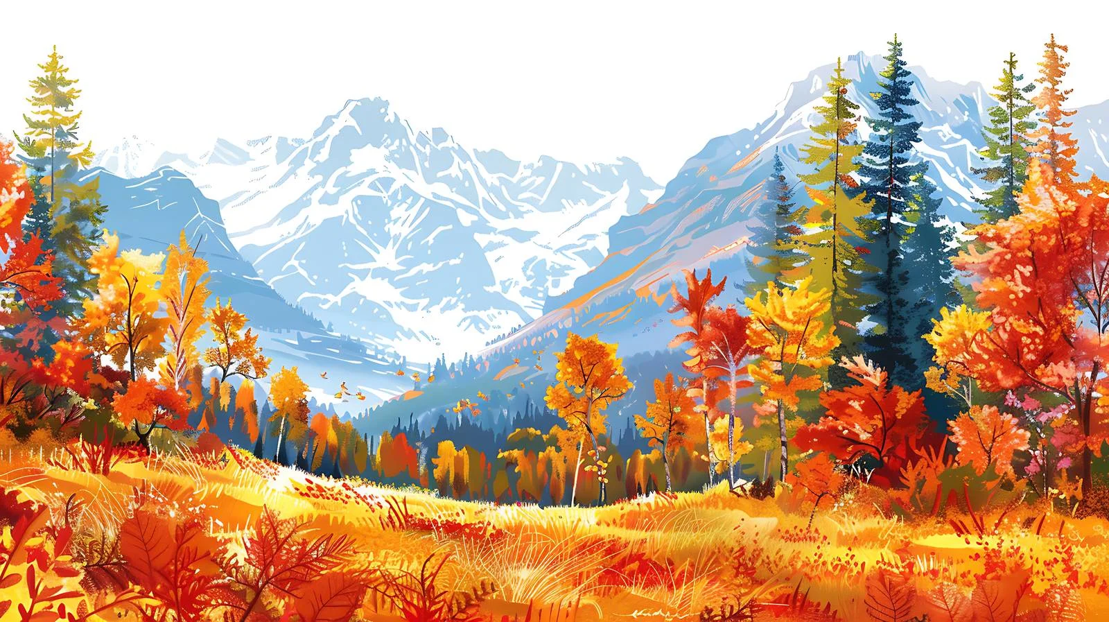 Serene Autumn Mountain Landscape Tranquil View — free download from Dotvec