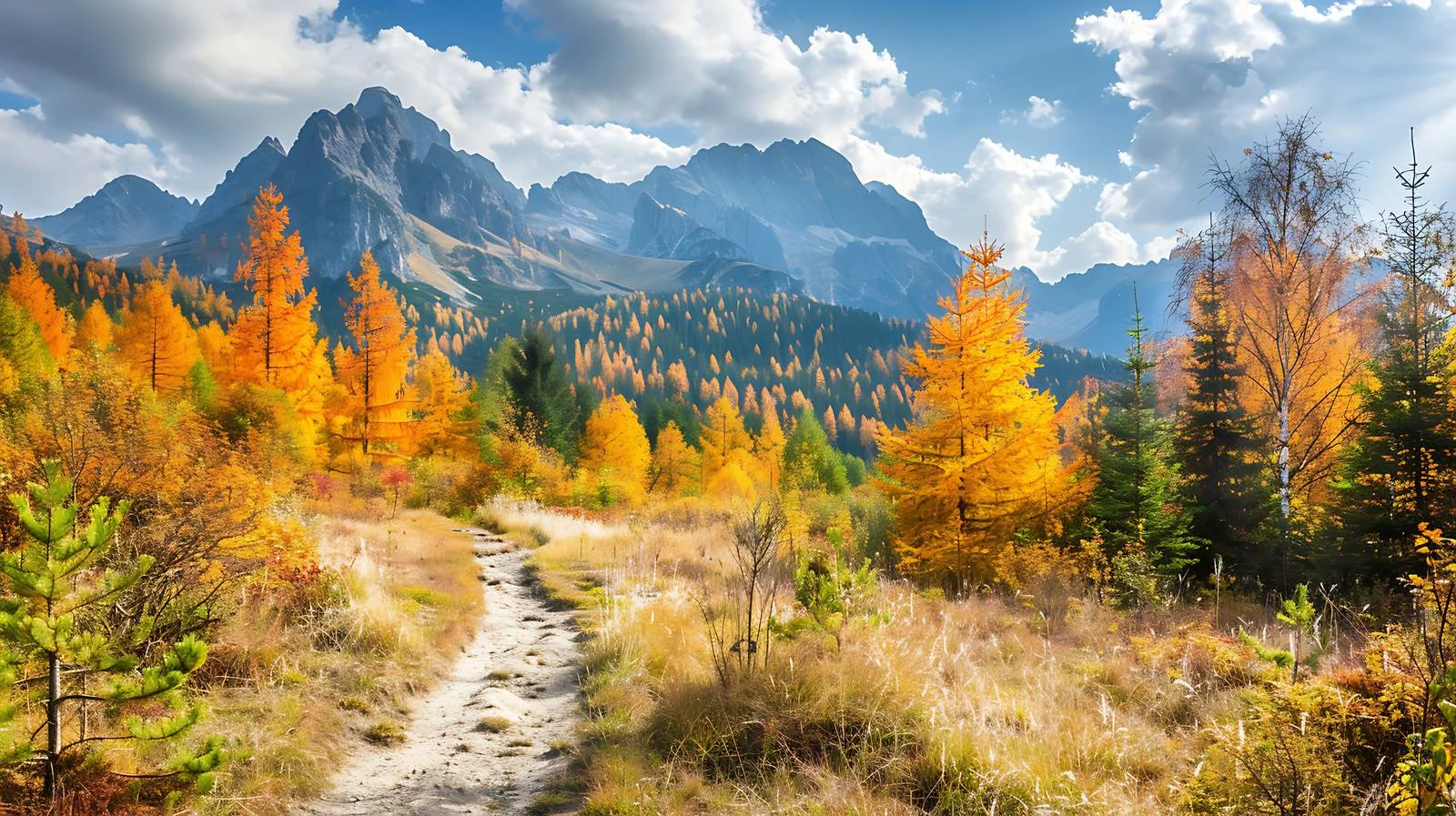 Scenic Tatry Mountains Autumn Panorama — free download from Dotvec