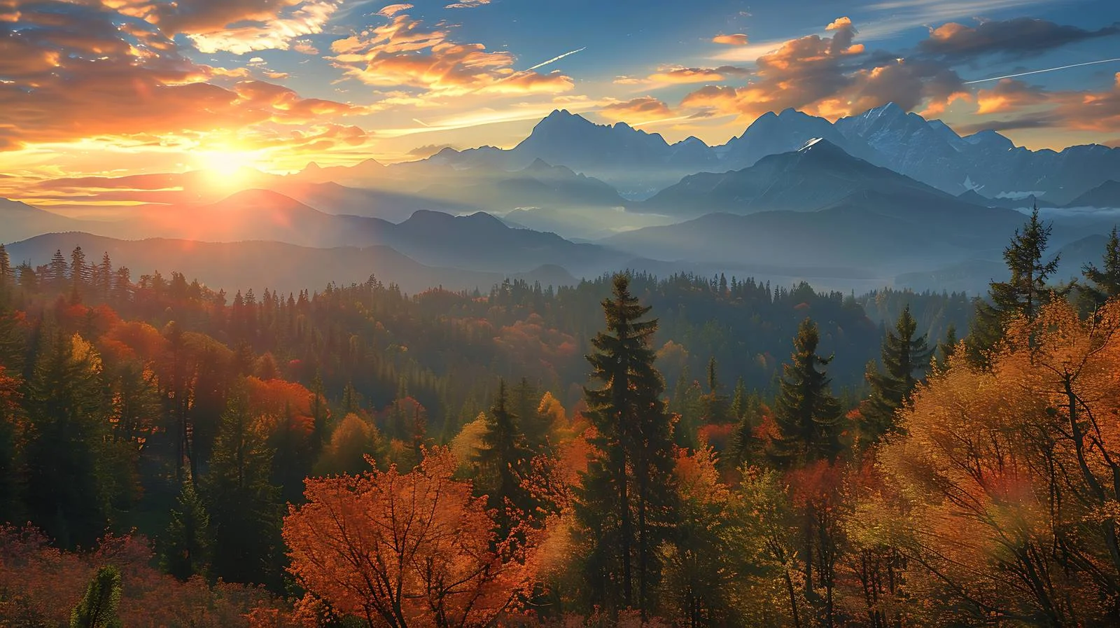 Majestic Autumn Sunset in Tatra Mountains — free download from Dotvec