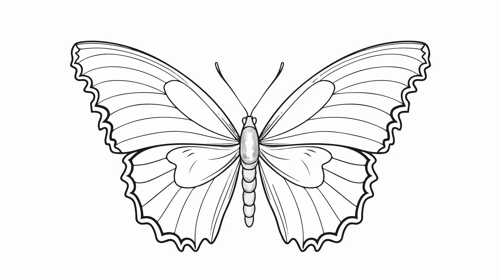 Elegant Butterfly Sketch Illustration — free download from Dotvec