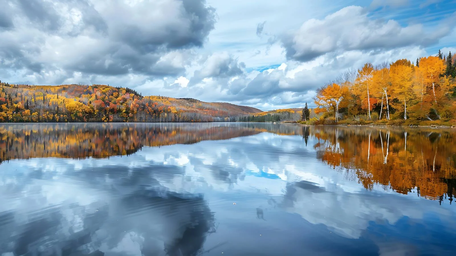 Tranquil Lake with Cloudscape Reflection — free download from Dotvec