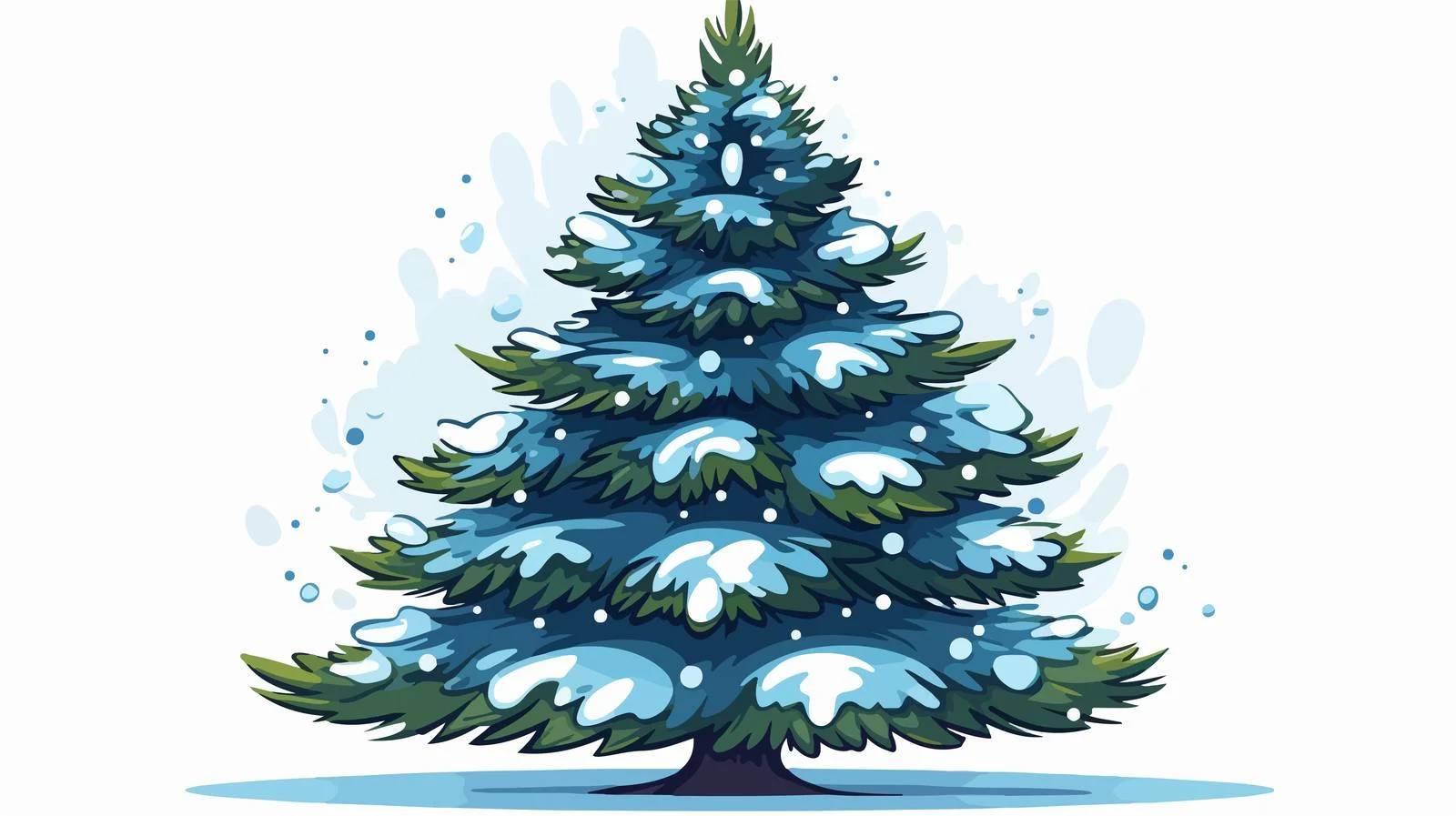Elegant Christmas Tree with Snowflakes — free download from Dotvec