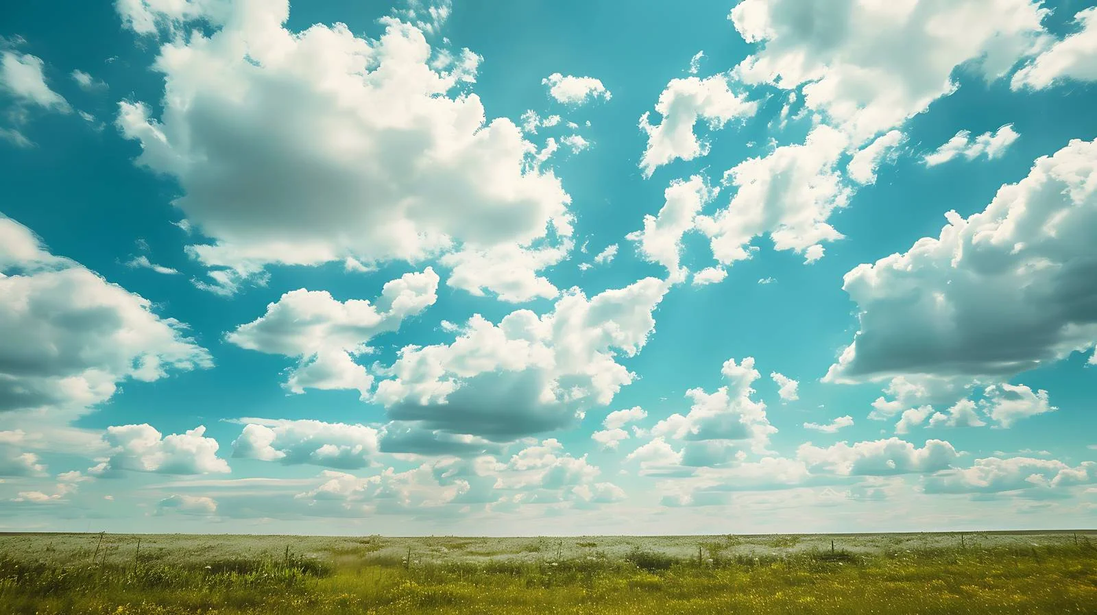 Serene Cloudy Sky Over Summer Fields — free download from Dotvec