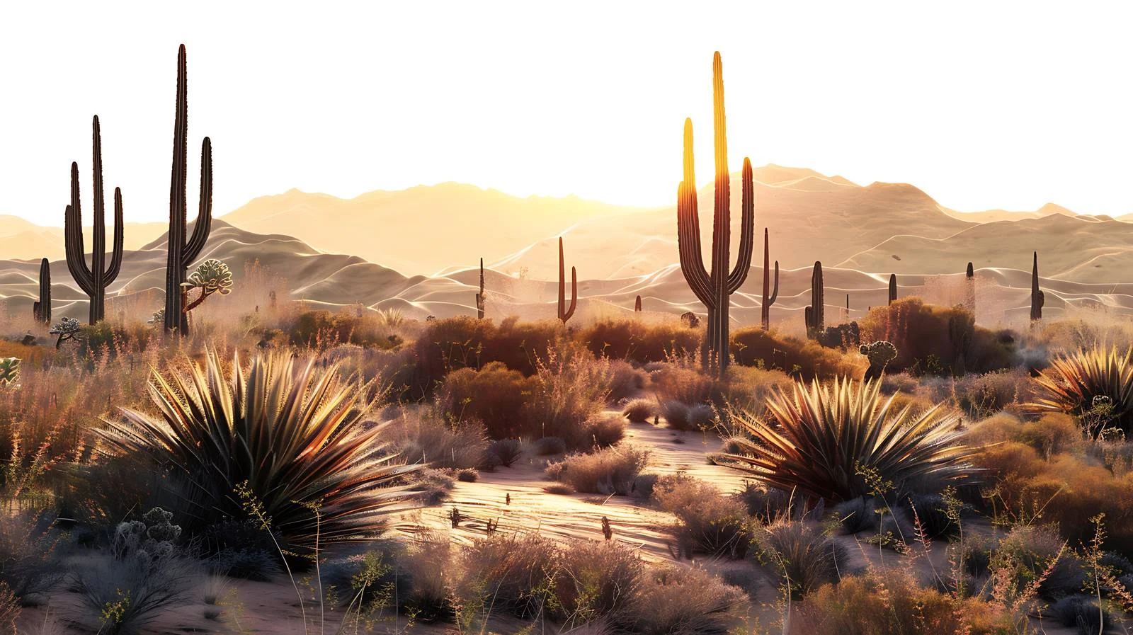 Vibrant Desert Scenery During Golden Hour — free download from Dotvec