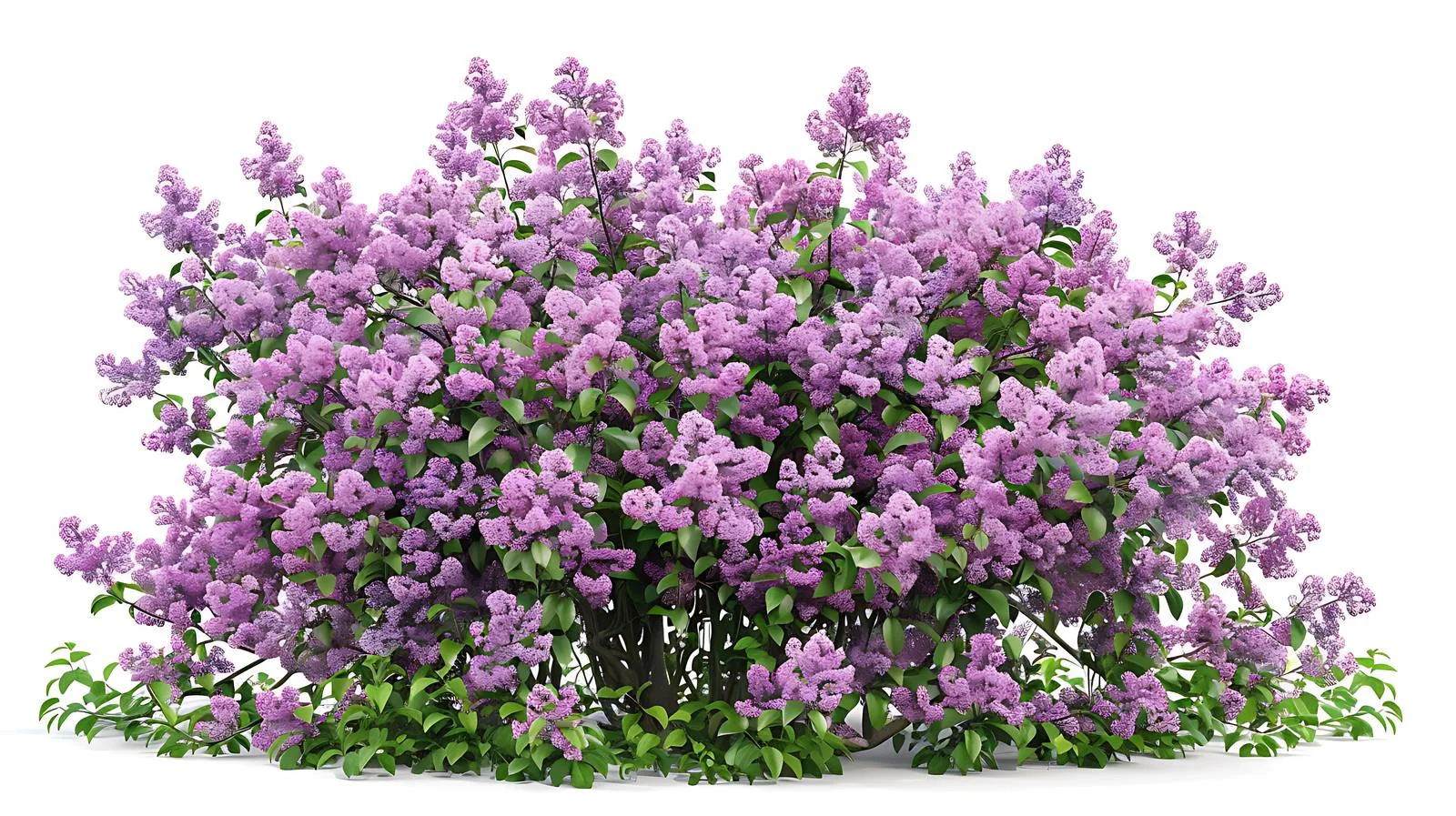 Lilac shrub blooming against natural backdrop — free download from Dotvec