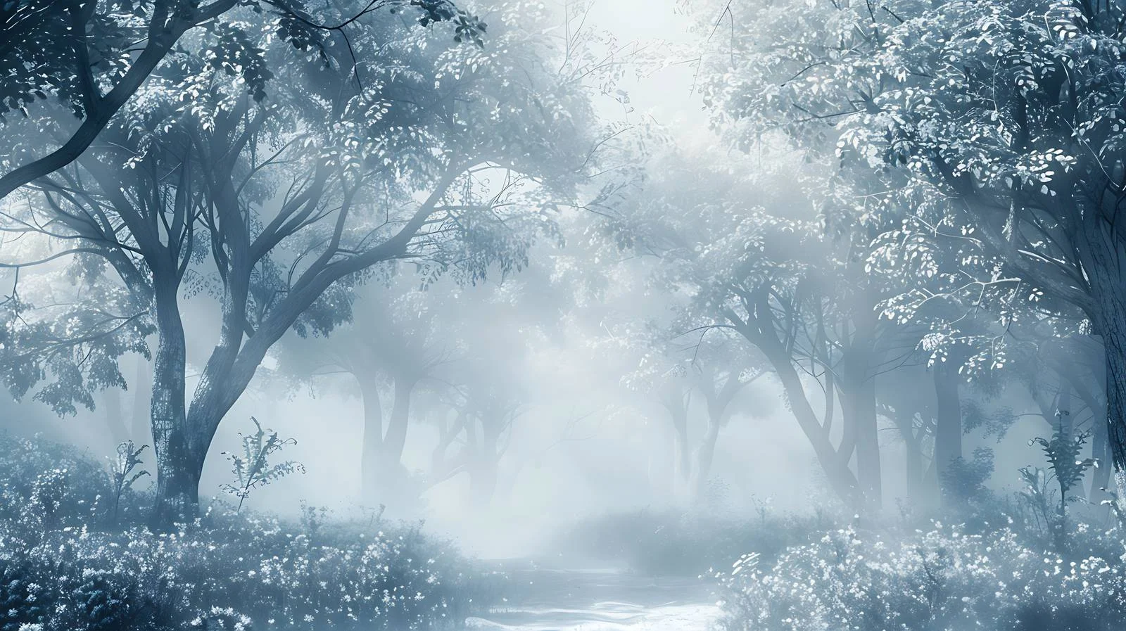 Enchanting Misty Dawn in Enchanted Woods — free download from Dotvec