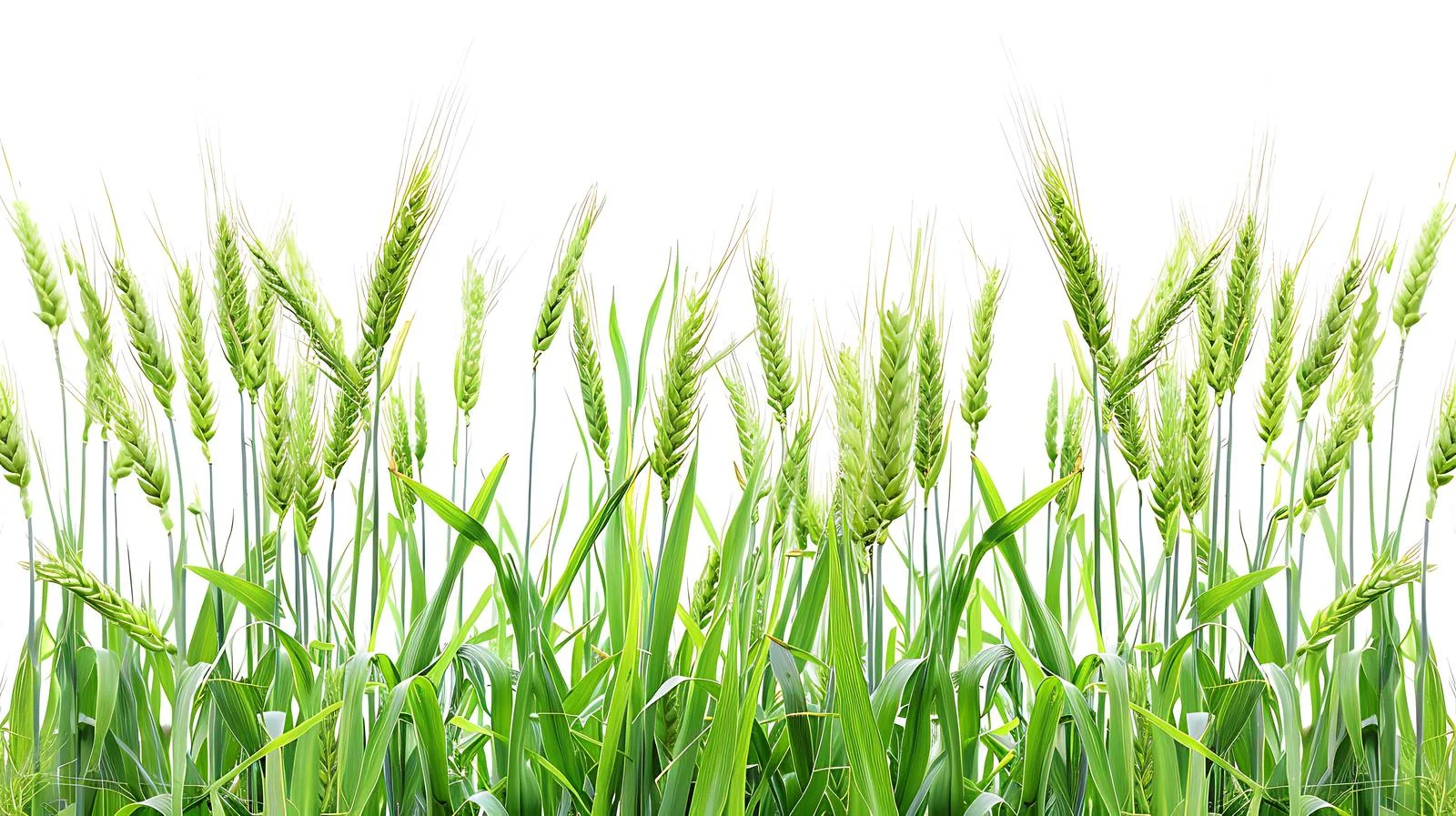 Serene Green Wheat Field on White Background — free download from Dotvec