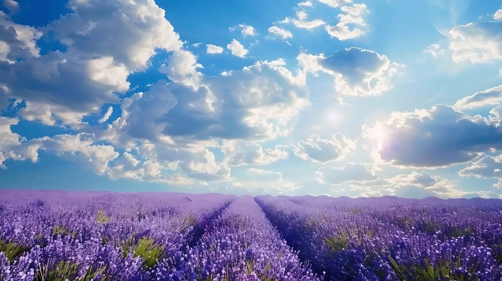 Serene lavender field under moody skies — free download from Dotvec