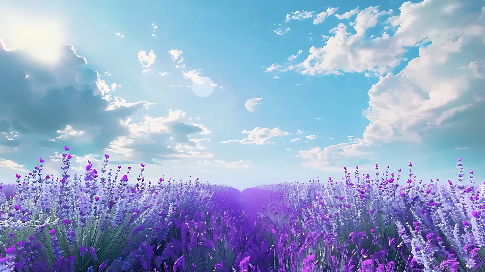 Serene Lavender Field Under Gentle Sky — free download from Dotvec