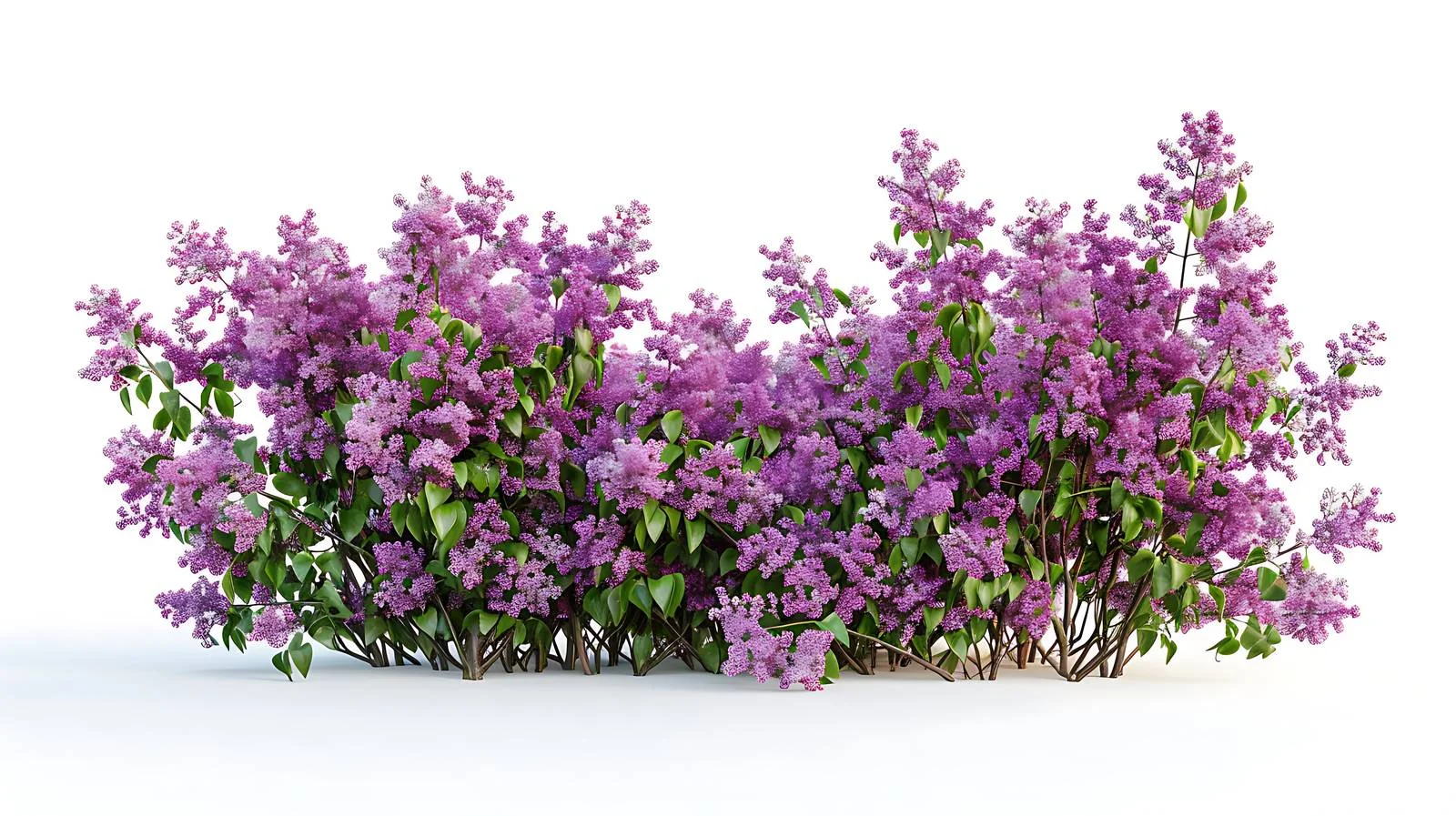 Elegant Lilac Bush Blooming in Isolation — free download from Dotvec