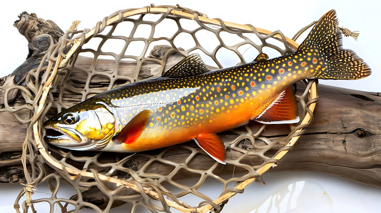 Vibrant male brook trout with spawning hues — free download from Dotvec
