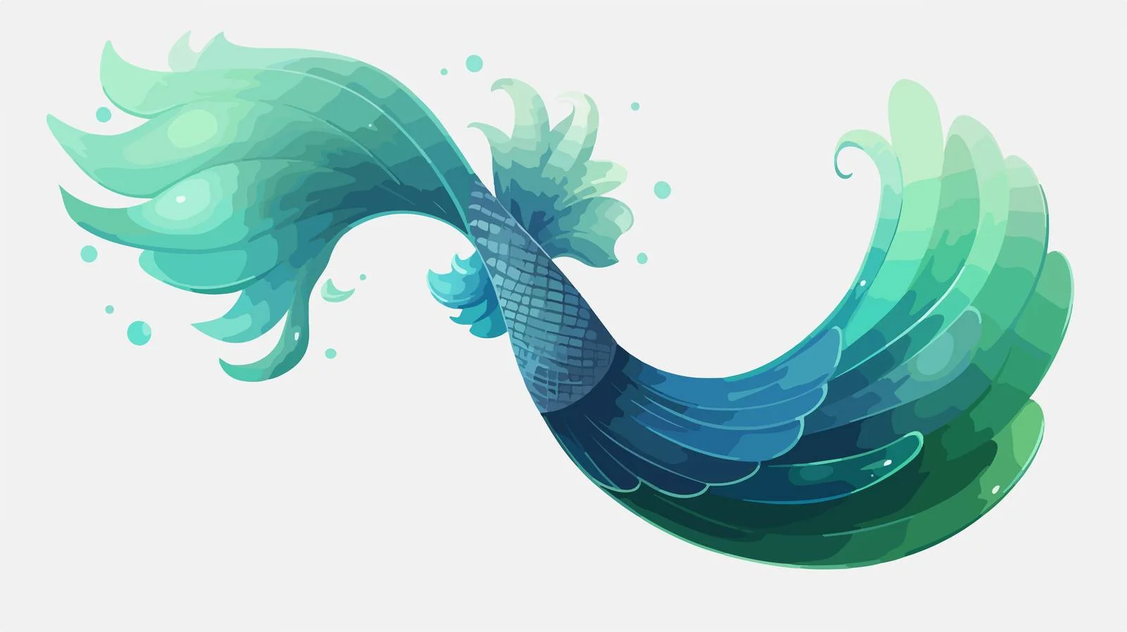 Elegant Mermaid Tail Vector Design — free download from Dotvec