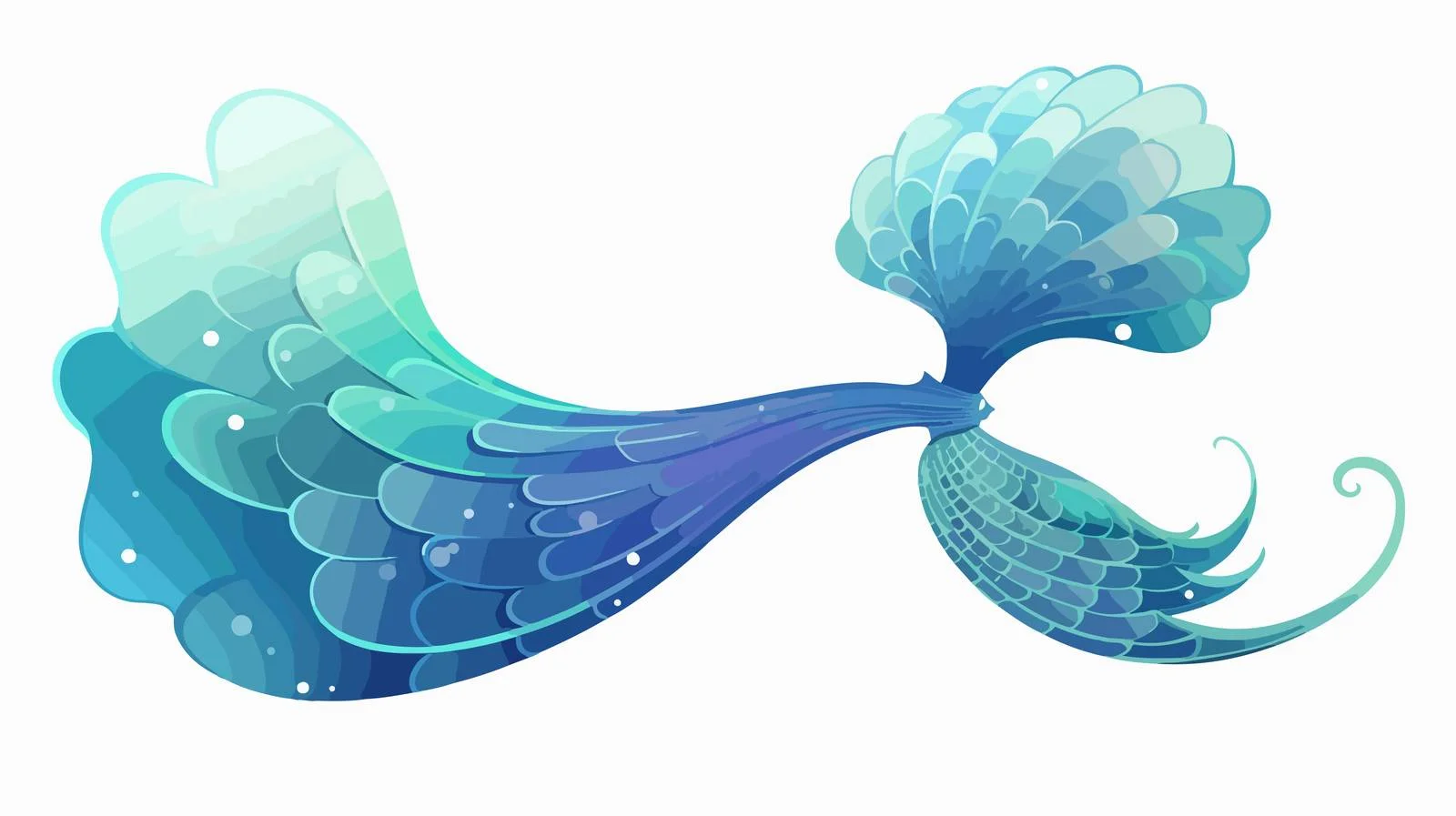 Ocean Mermaid Tail Vector Design — free download from Dotvec