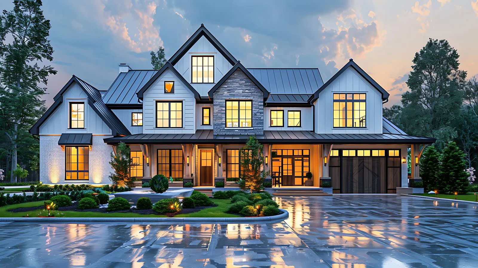 Luxurious Modern Farmhouse Exterior Design — free download from Dotvec