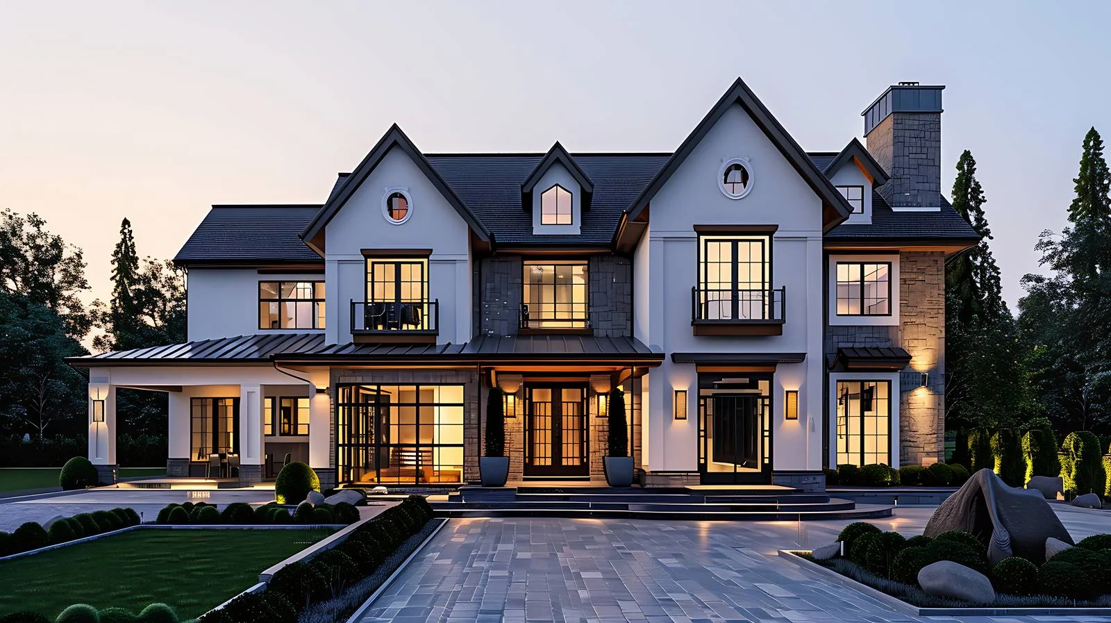 Luxurious Modern Farmhouse Exterior Design — free download from Dotvec