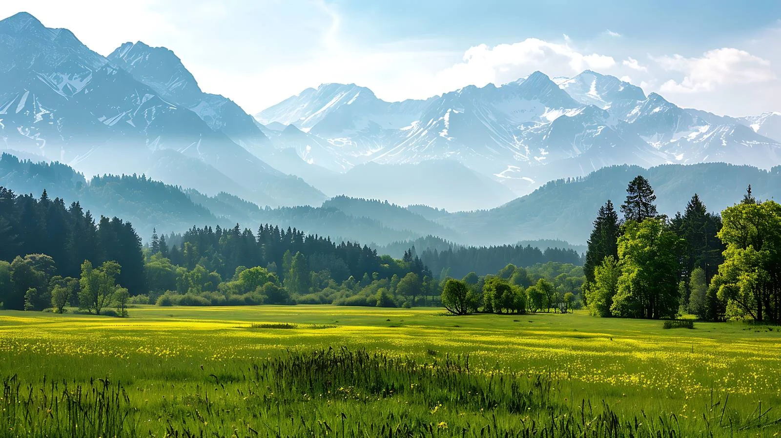 Scenic Spring Scenery in Tatra Mountains — free download from Dotvec