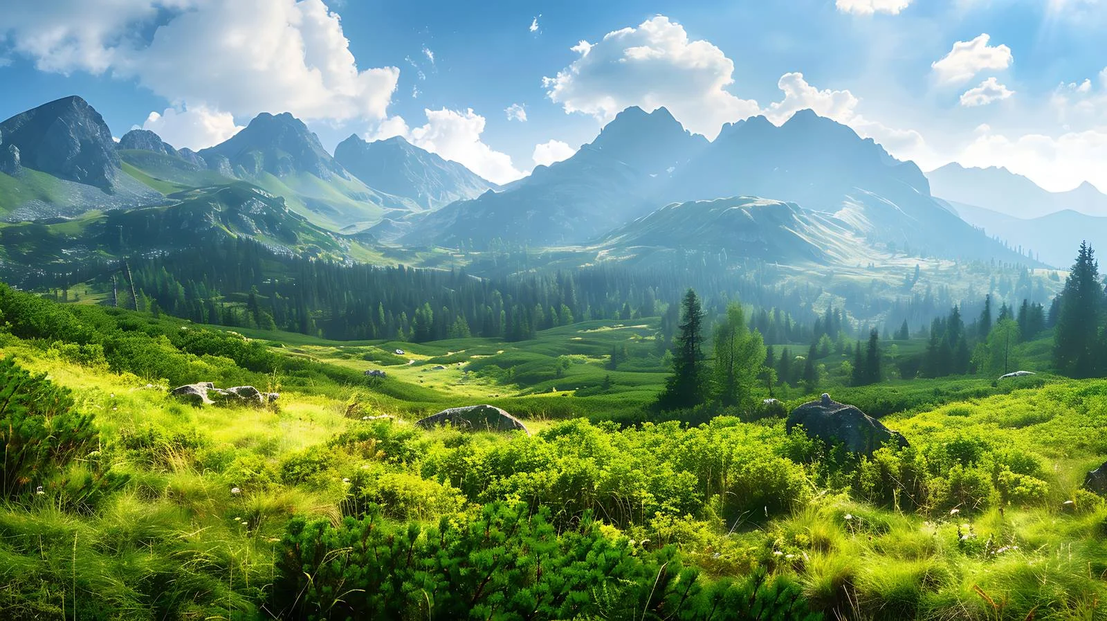 Scenic Summer Day at Hala Gasieni — free download from Dotvec