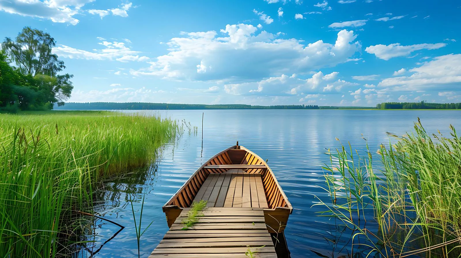Tranquil Summer Scene at Masuria Lake – free masuria image from Dotvec