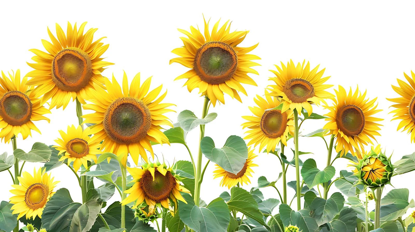 Vivid Summer Sunflower Field Under Clear Sky — free download from Dotvec