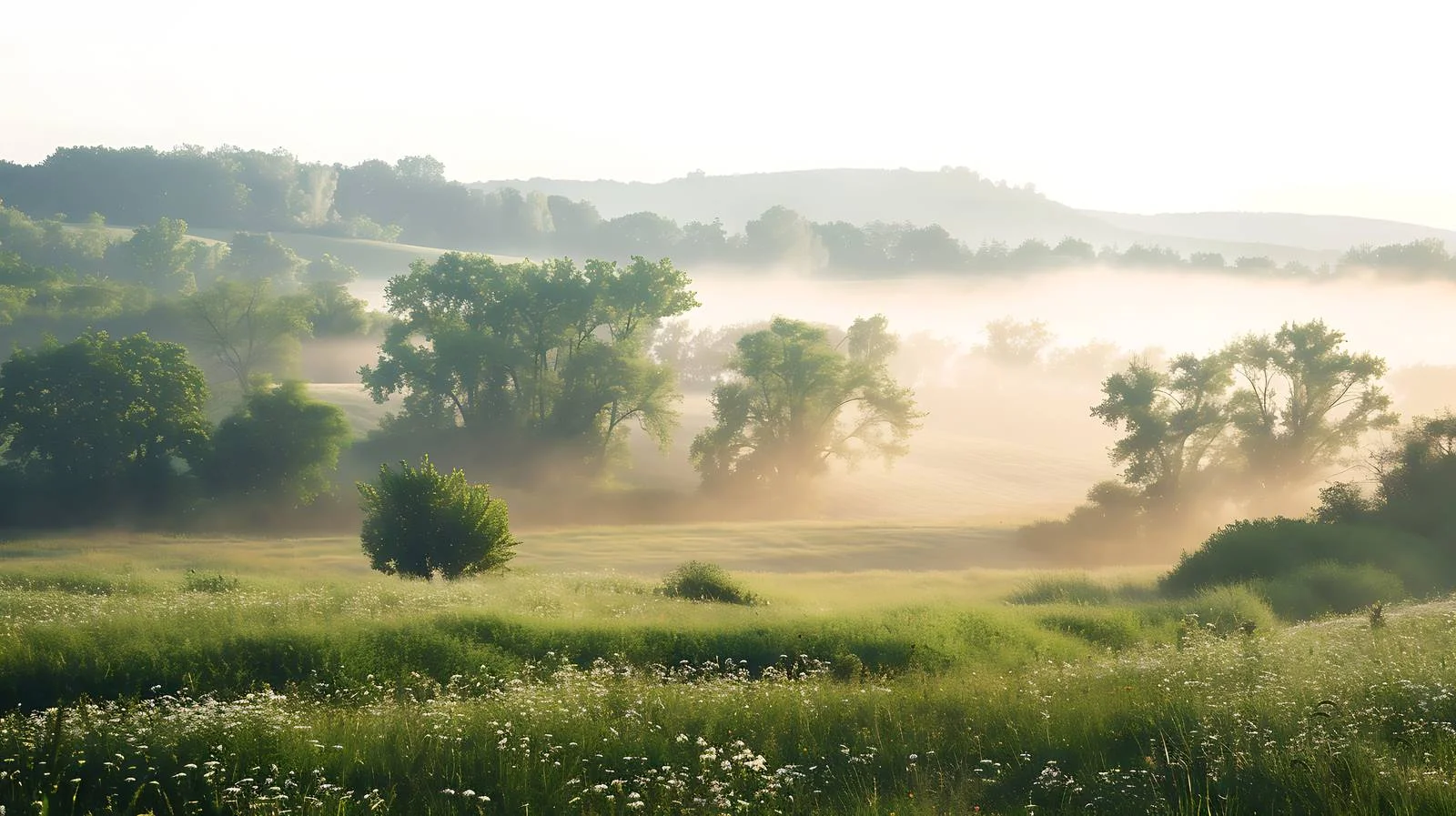 Serene Summer Misty Morning Scenery — free download from Dotvec