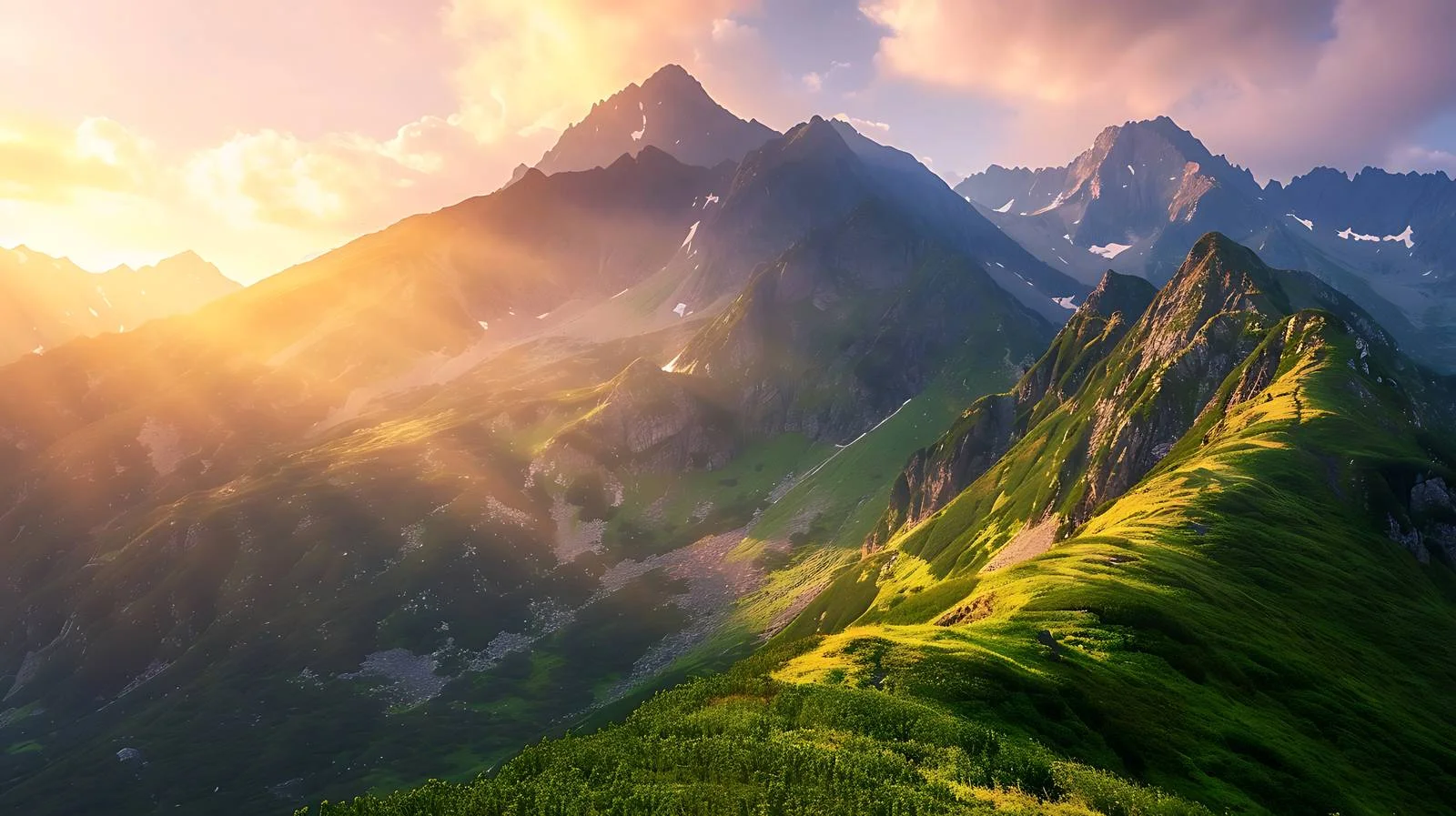 Majestic Summer Sunrise in Hala Gas Mountains — free download from Dotvec