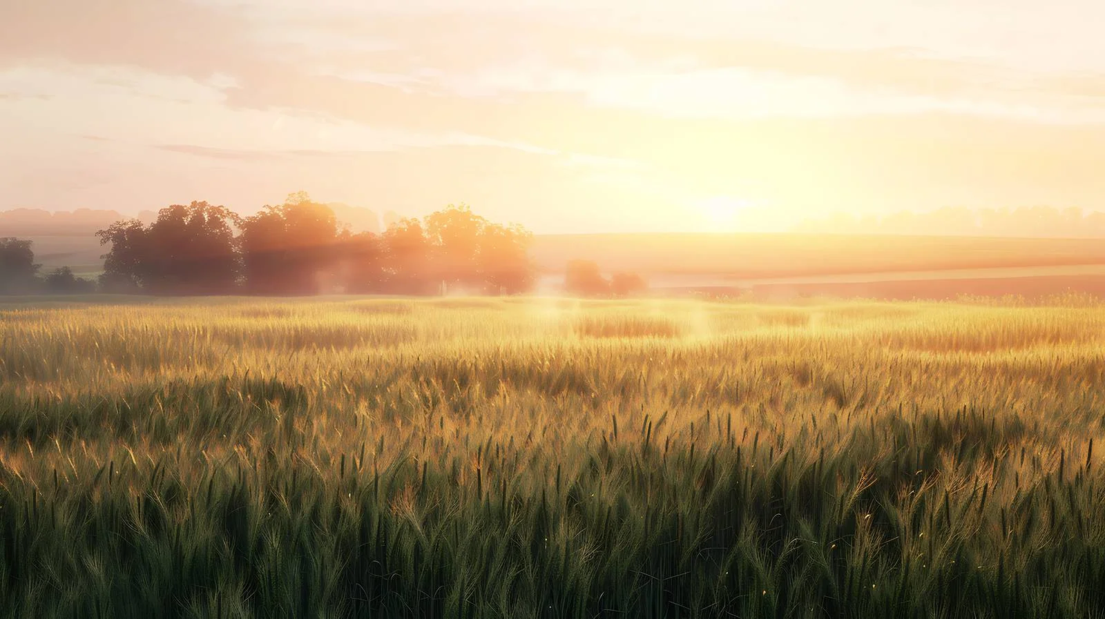Scenic Summer Dawn Above Fields — free download from Dotvec