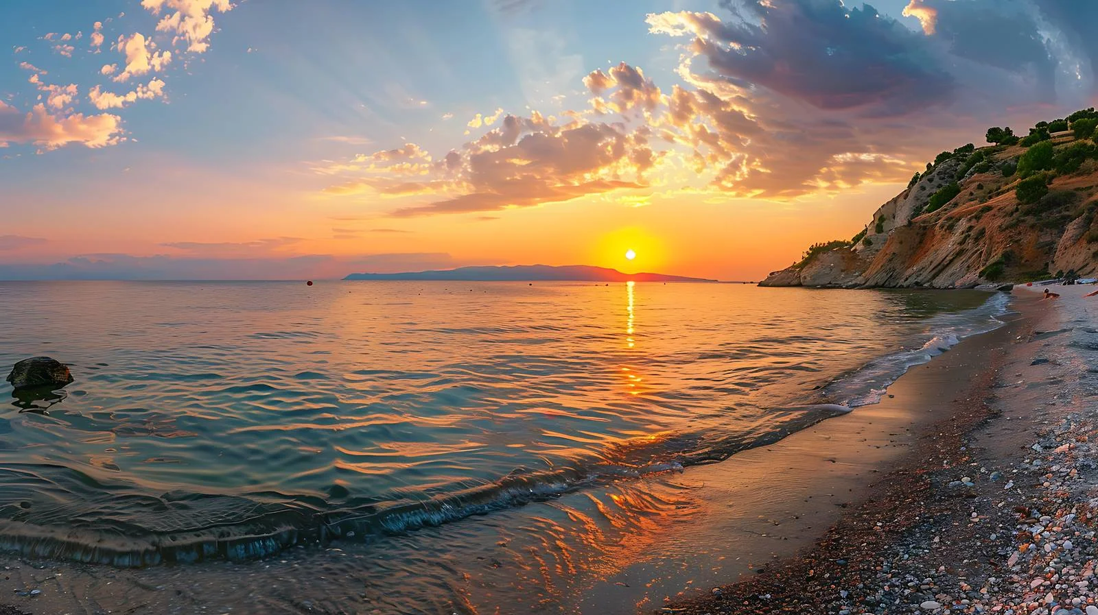 Serene Summer Sunset at Mirtos Beach — free download from Dotvec