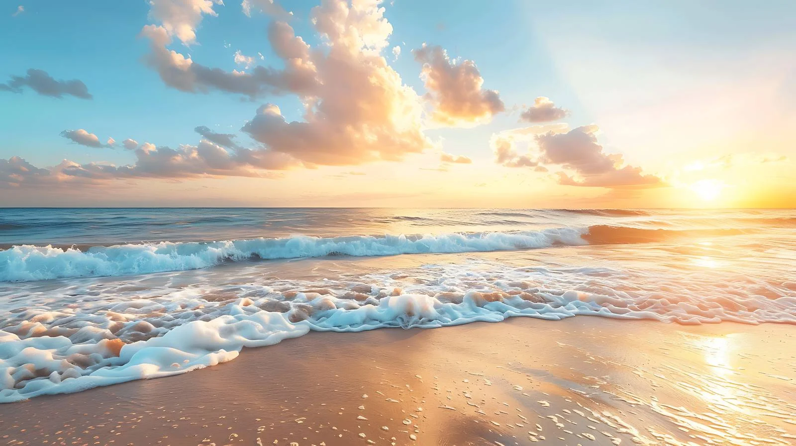 Serene Coastal Sunset With Vibrant Colors — free download from Dotvec