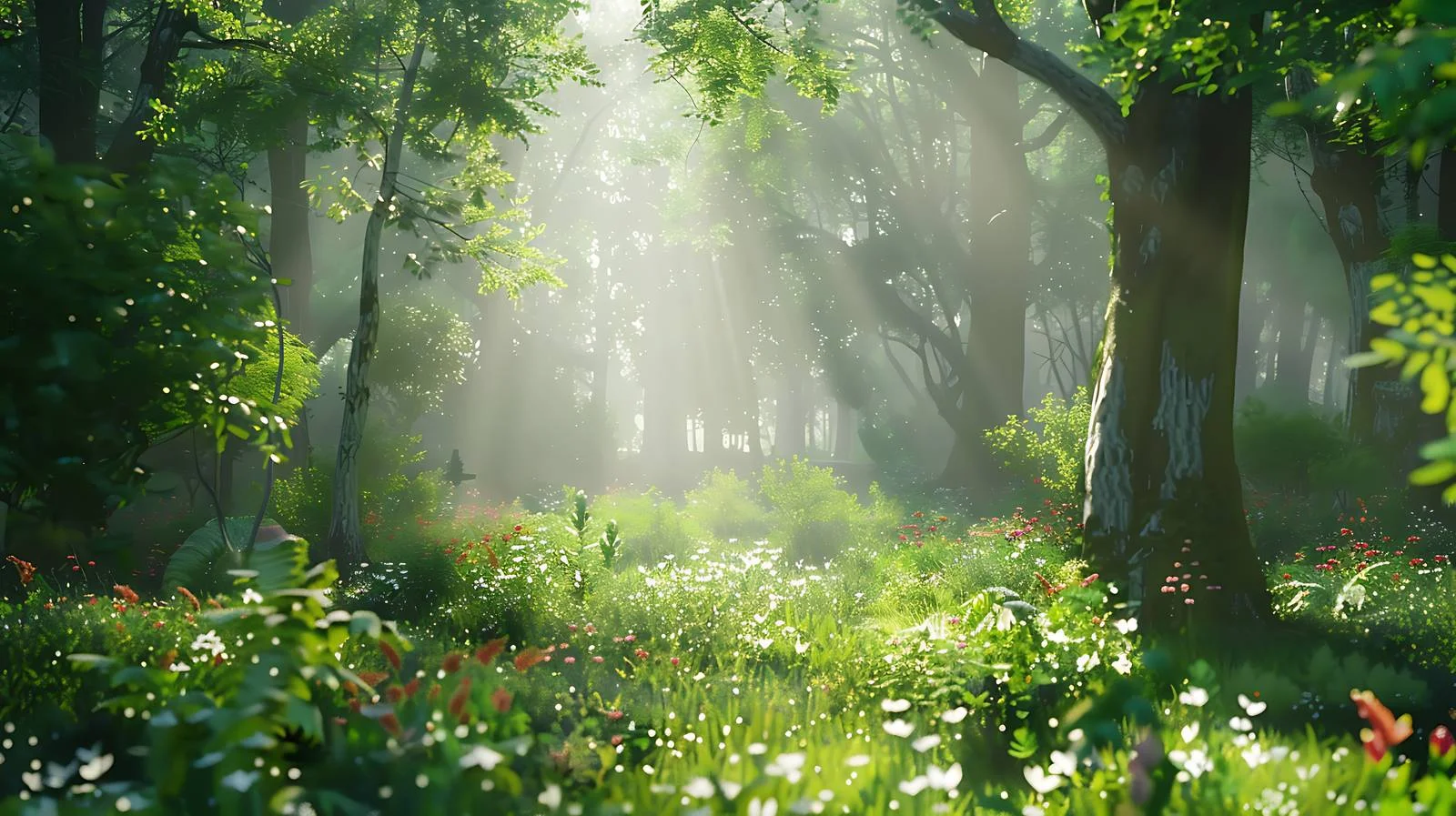 Enchanting Sunlight in Enchanted Forest — free download from Dotvec