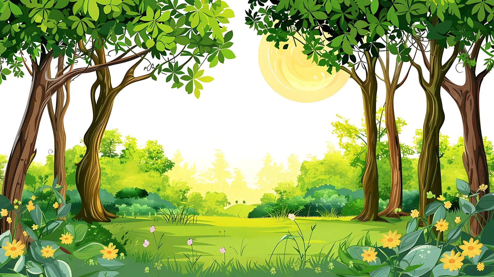 Serene Forest Morning Bathed in Sunlight — free download from Dotvec