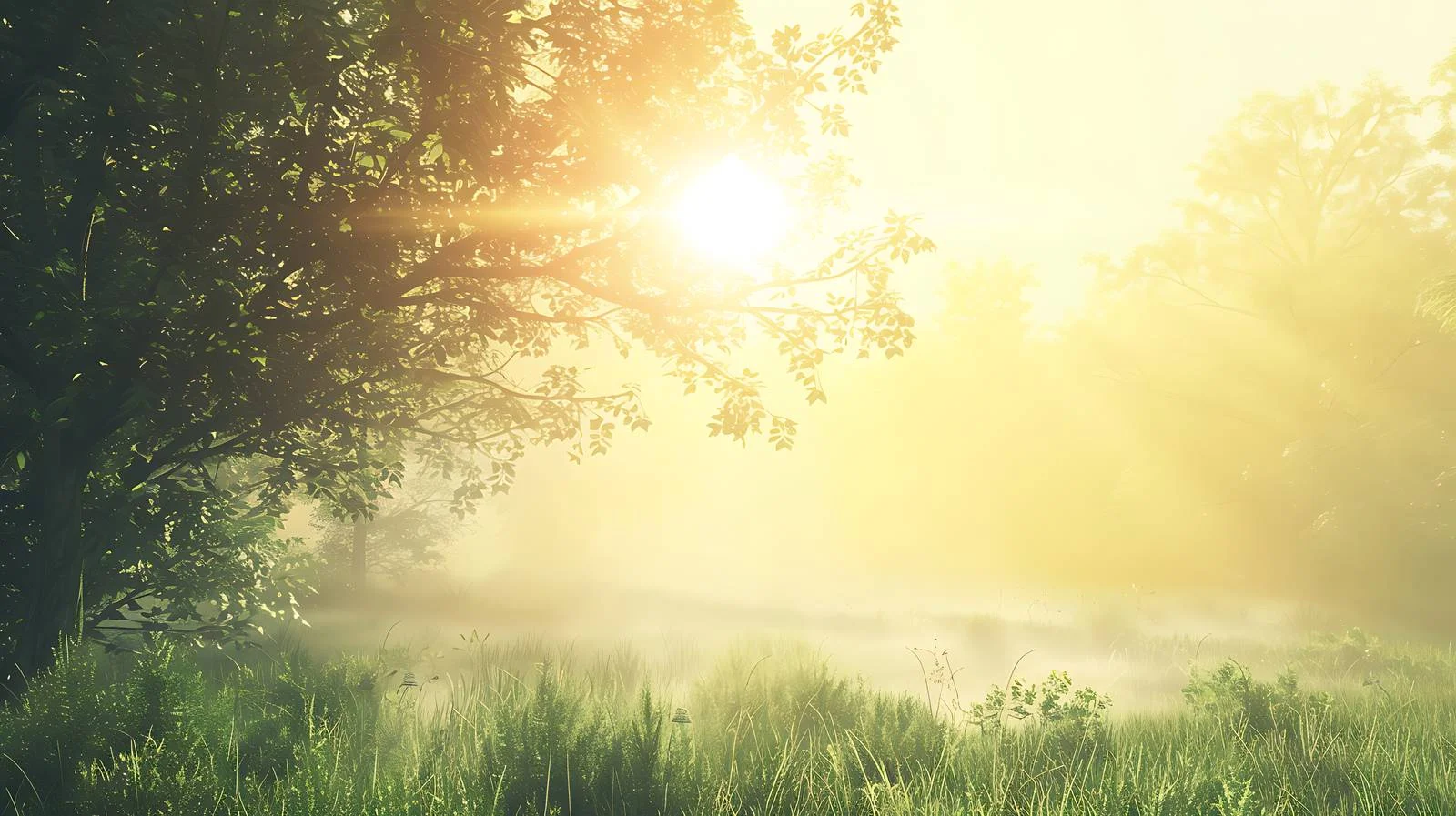 Serene Morning in Secluded Forest Clearing — free download from Dotvec