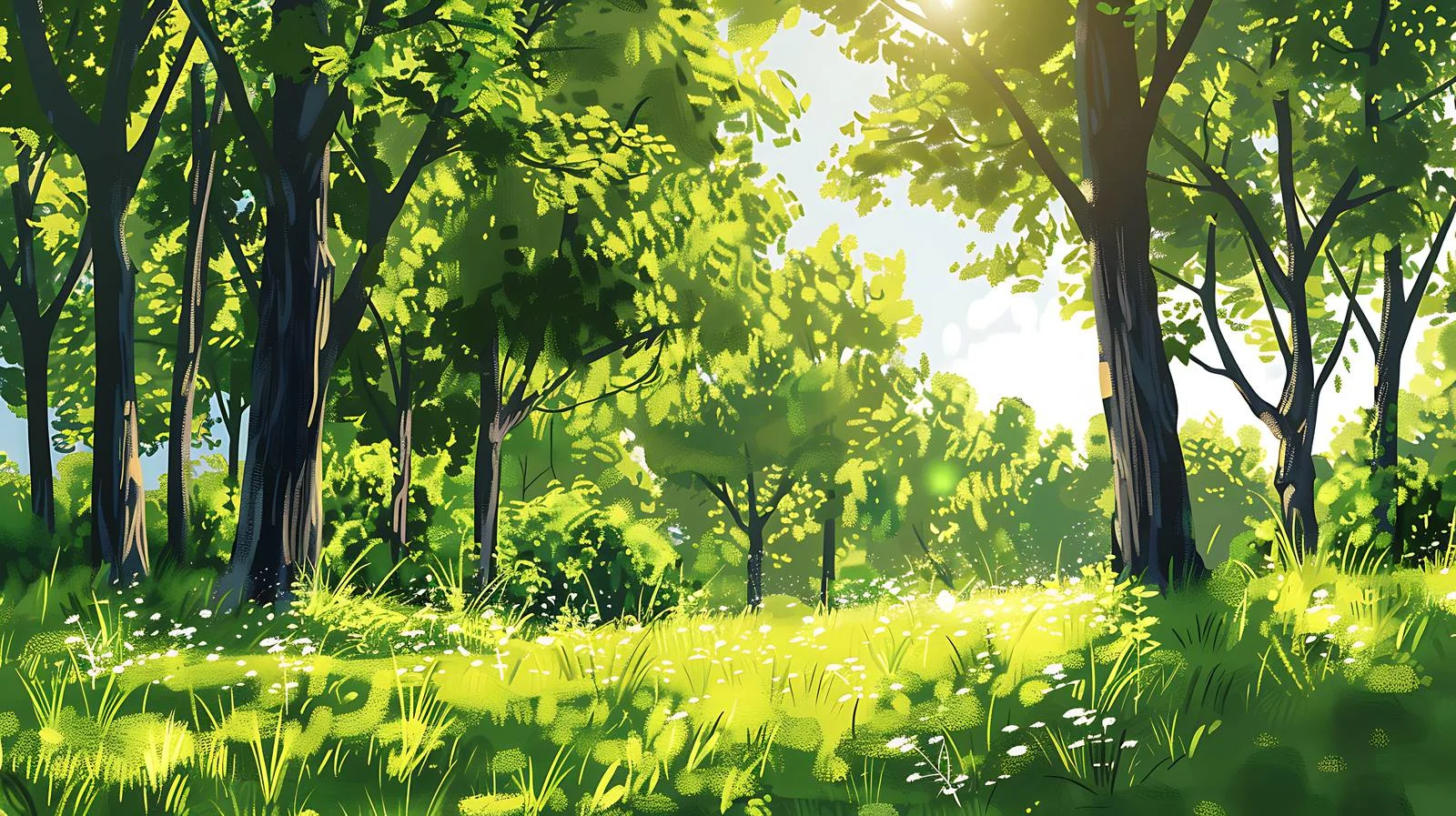 Tranquil Morning in Lush Isolated Forest — free download from Dotvec