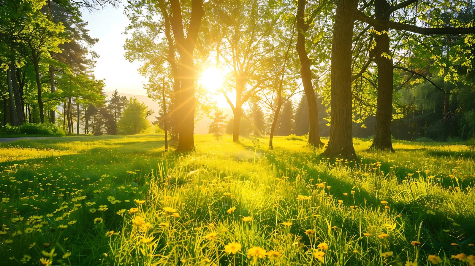 Serene Morning in Lush Forest Clearing — free download from Dotvec