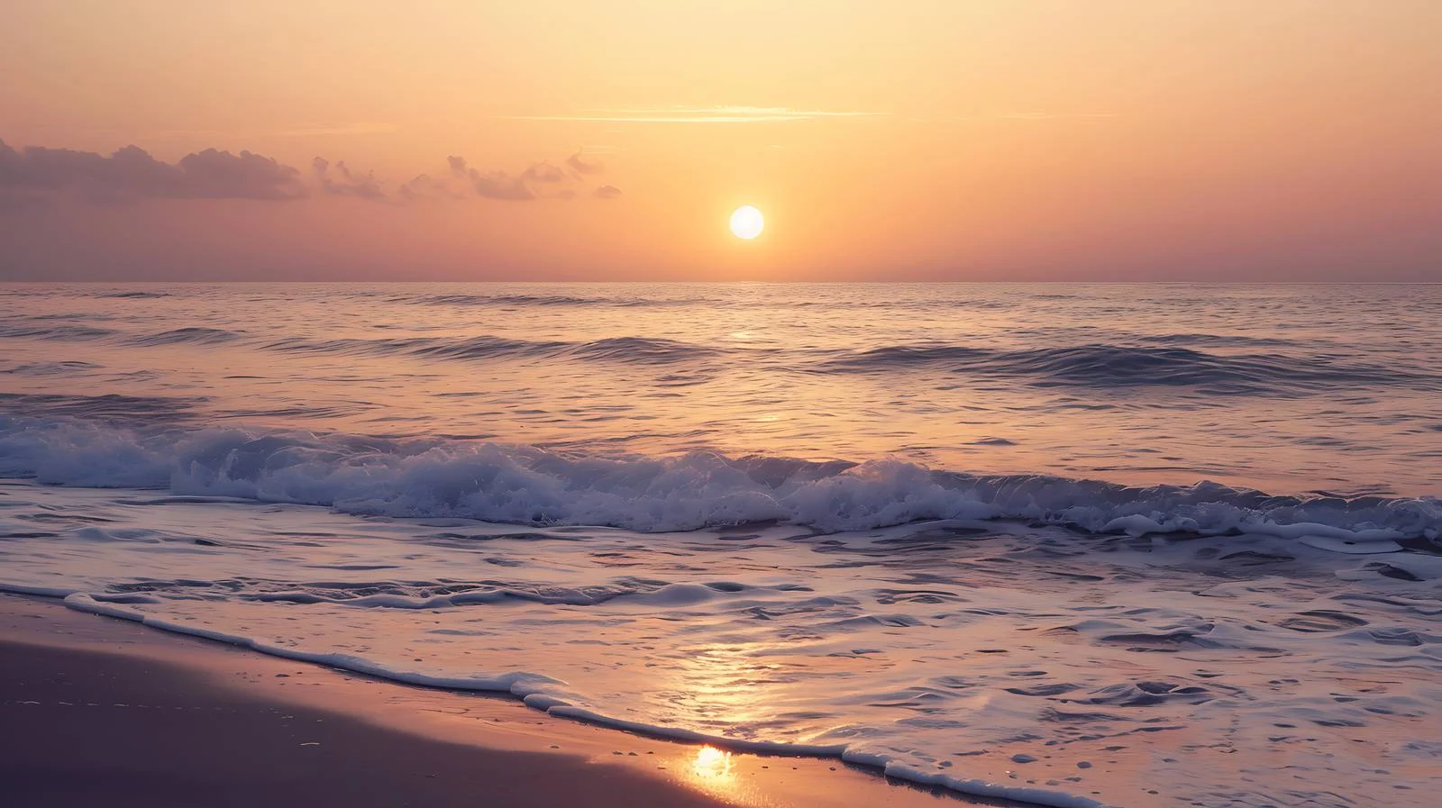 Tranquil ocean sunrise against white background — free download from Dotvec