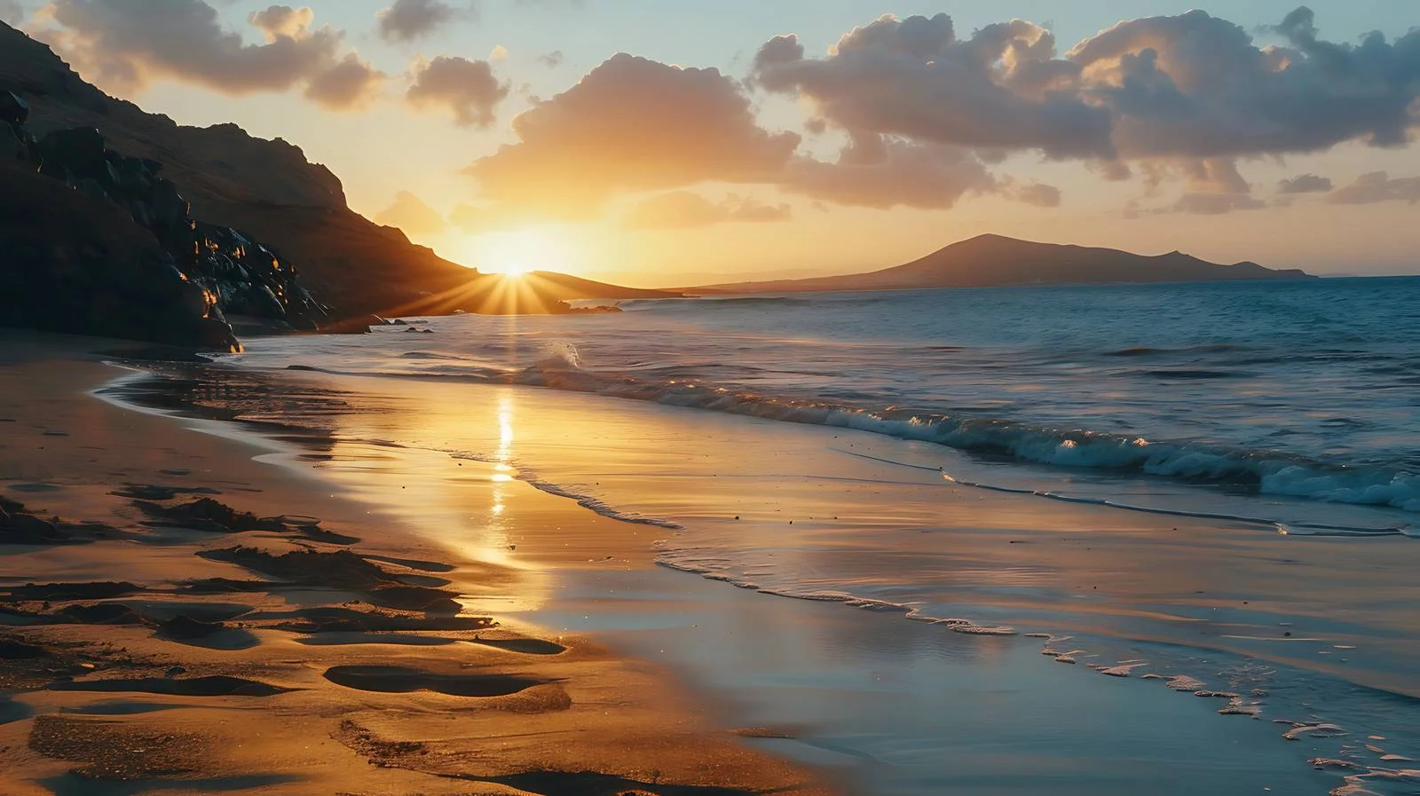 Glorious Sunset illuminating Playa Papagayo Beach — free download from Dotvec