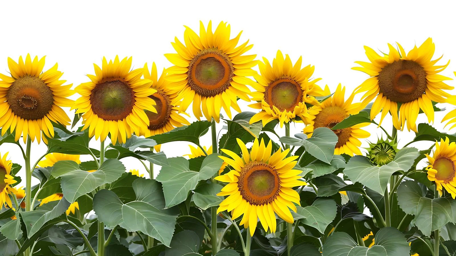 Serene Sunflower Field Bathed in Golden Sunset — free download from Dotvec