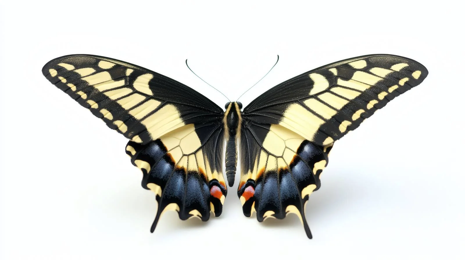 Elegant Swallowtail Butterfly on White Background — free download from Dotvec