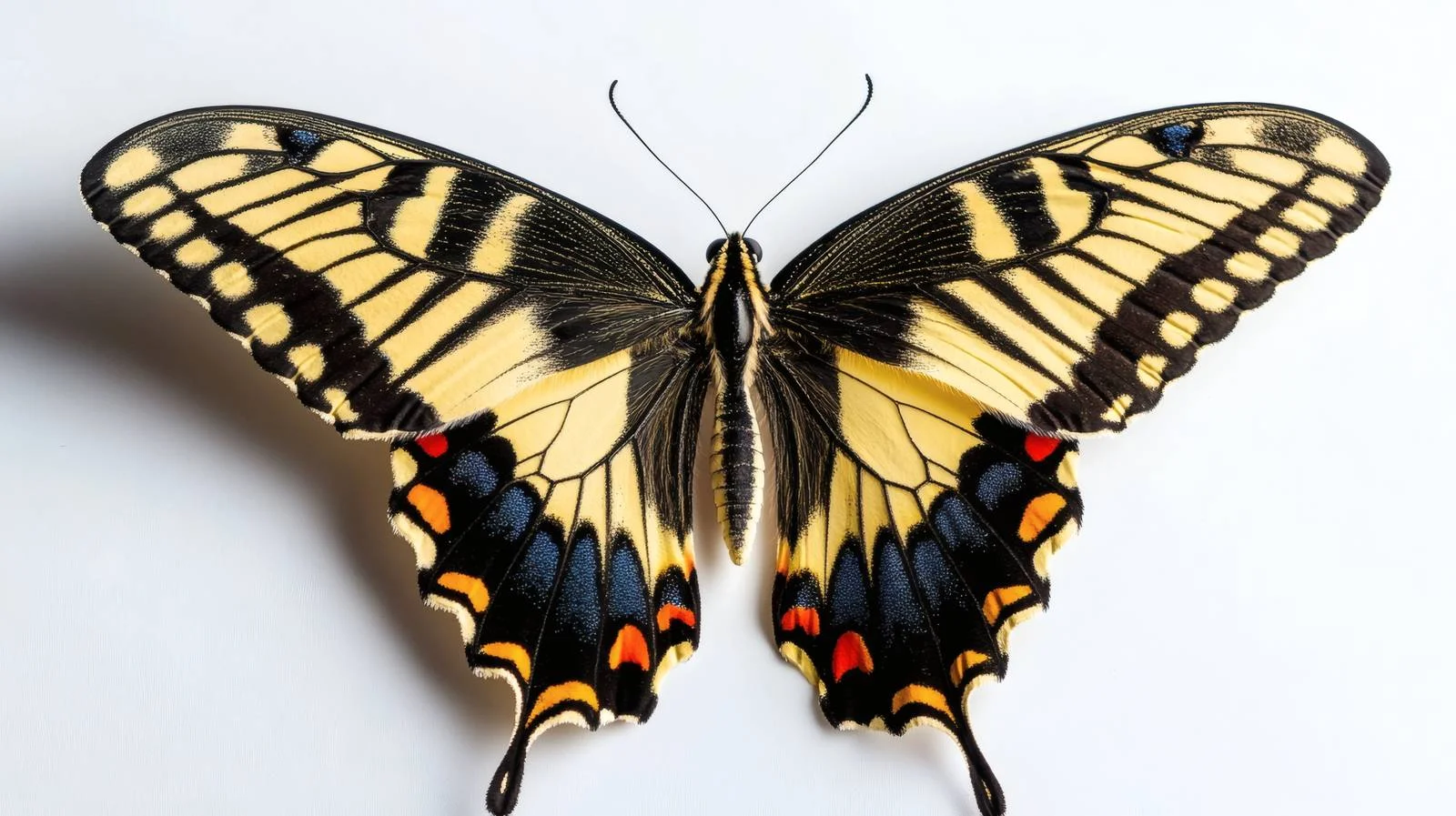 Elegant Swallowtail Butterfly on White Background — free download from Dotvec